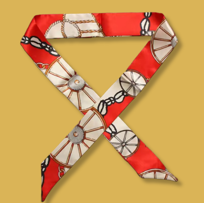 Regency Wheels Silk Twilly