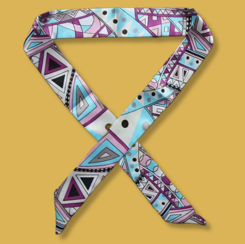 Pastel Geometry Twilly