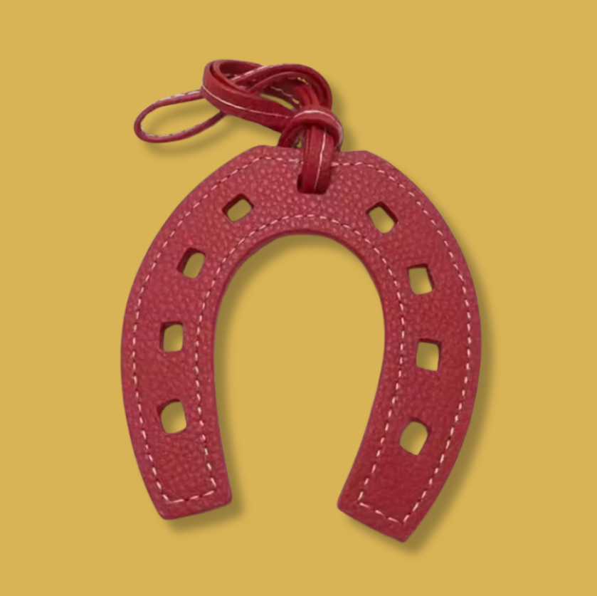 Wine Red Horseshoe Charm (Wine Red)