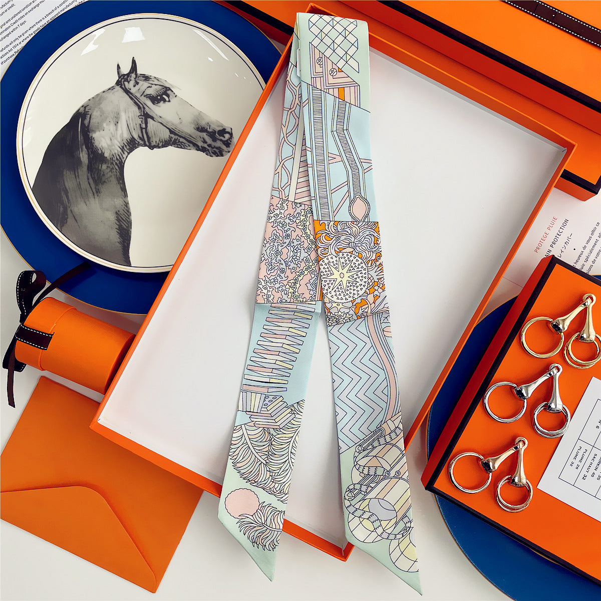 Fashion Arm Bag Silk Scarf