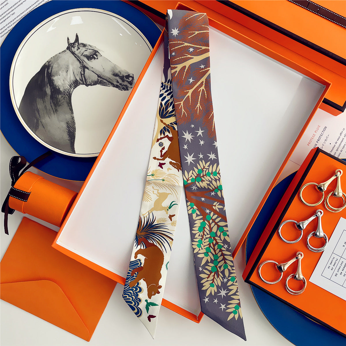 Fashion Arm Bag Silk Scarf