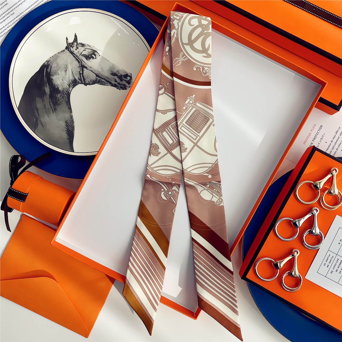 Fashion Arm Bag Silk Scarf