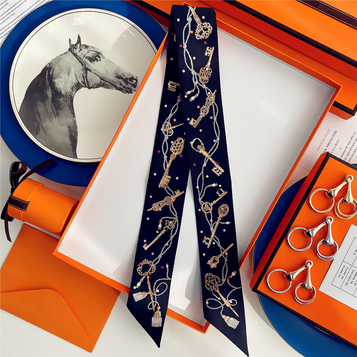 Fashion Arm Bag Silk Scarf