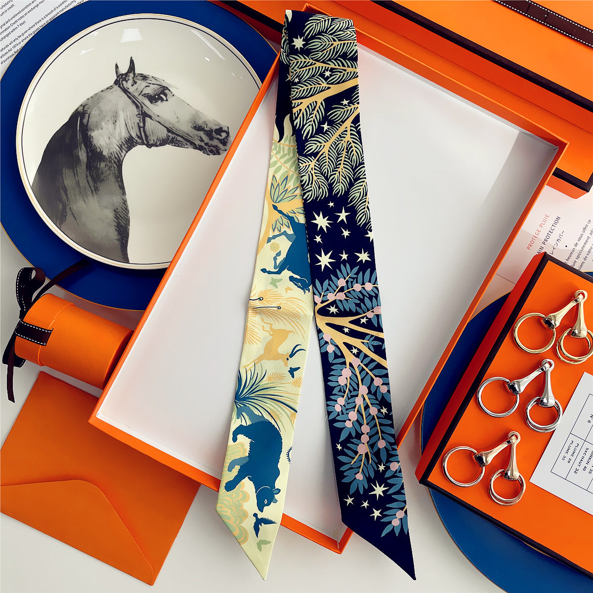 Fashion Arm Bag Silk Scarf