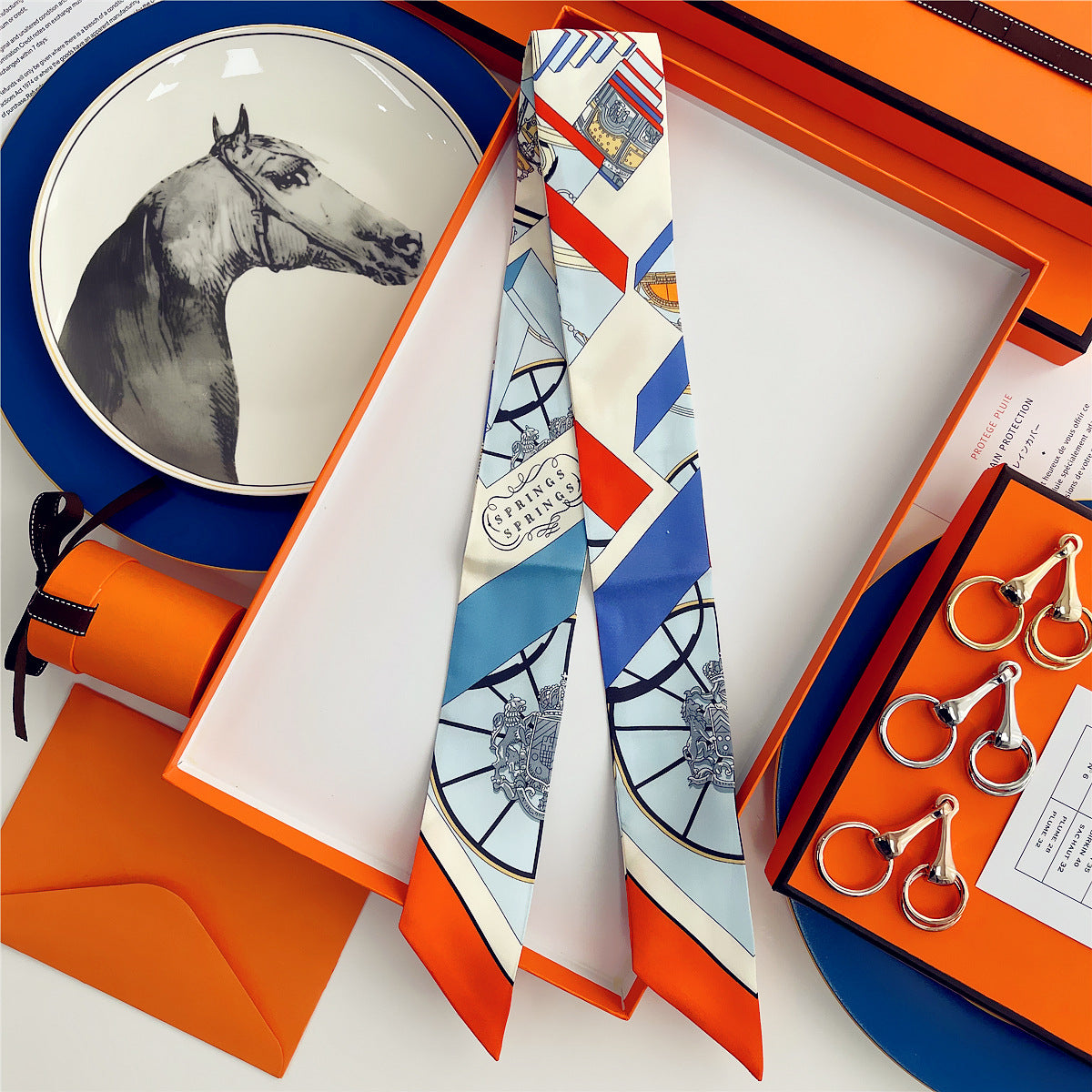 Fashion Arm Bag Silk Scarf