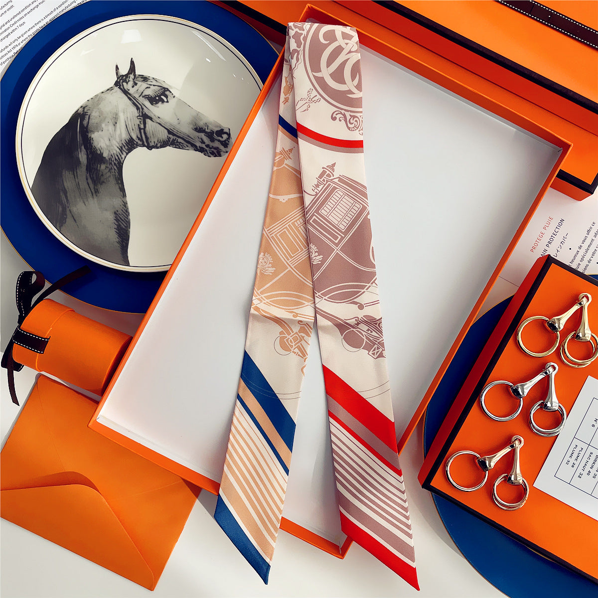 Fashion Arm Bag Silk Scarf