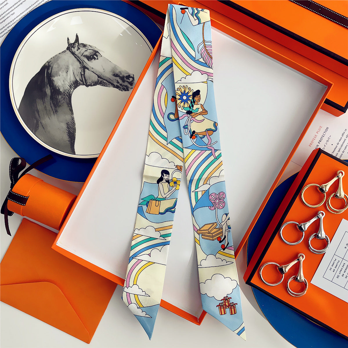 Fashion Arm Bag Silk Scarf