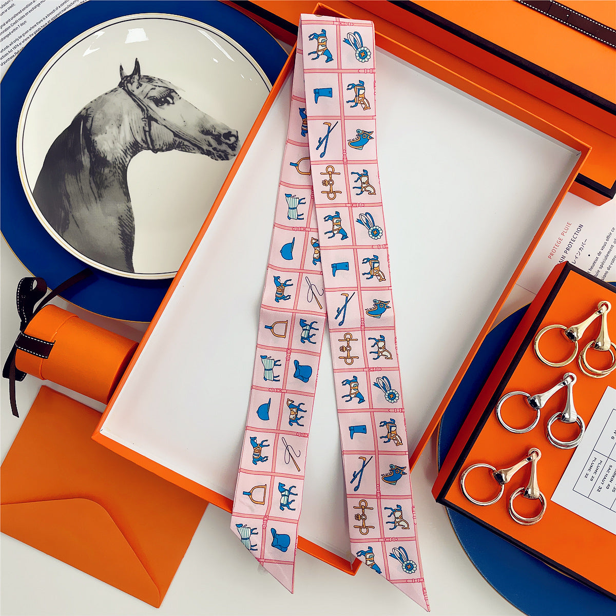 Fashion Arm Bag Silk Scarf