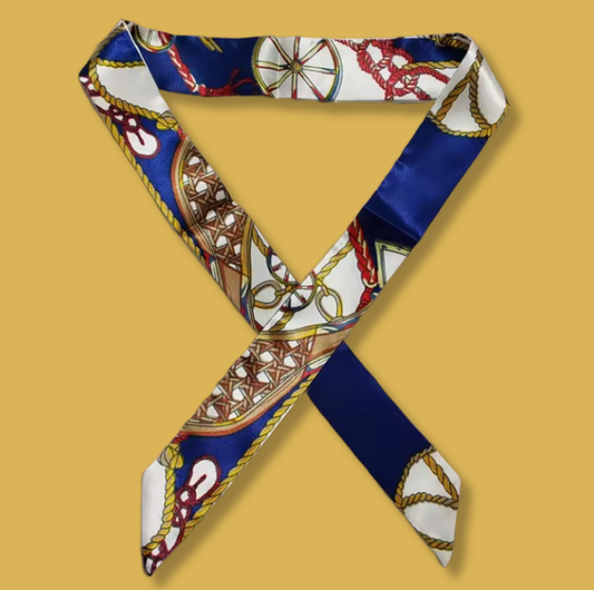 Deep Sapphire Harness Silk Twilly