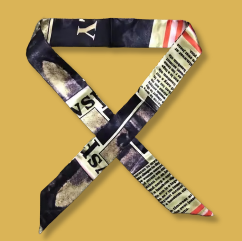 Vintage Newspaper Twilly