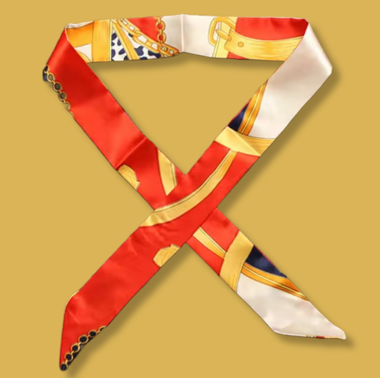 Scarlet Bridles Silk Twilly