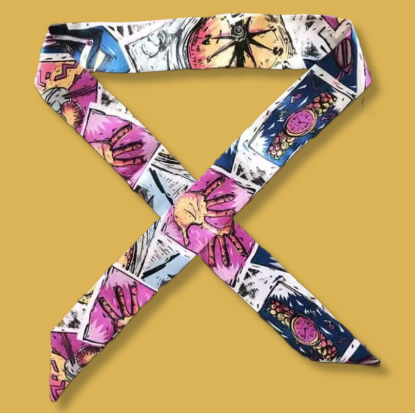 Celestial Sketch Silk Twilly