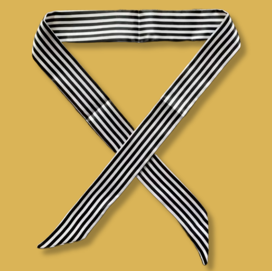 Monochrome Lines Silk Twilly (A58)