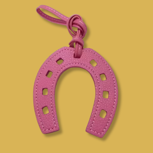 Rose Quartz Horseshoe Charm (Pink)